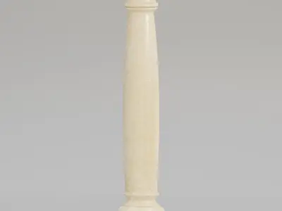 Tuscan column Low-poly 3D model