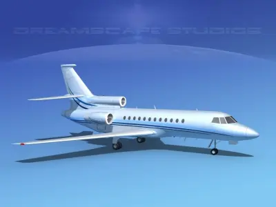 Dassault Falcon 900 V12 3D model