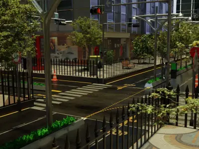  Fusion city street 3D model