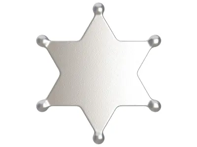 Sheriff Star Silver 3D model