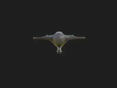 Drone with Missile Low-poly 3D model