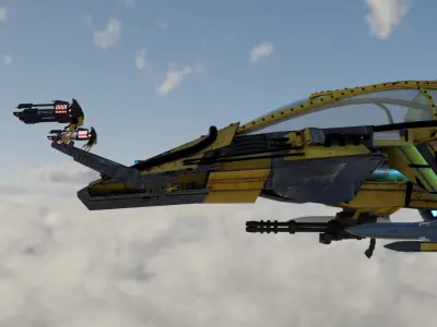 space fighter jet  3D model