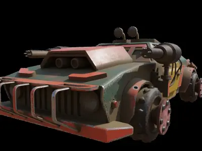 Mad Max Car Low-poly 3D model