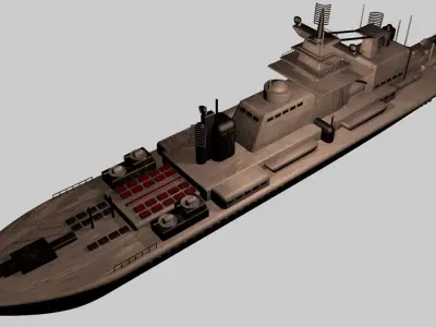  military cruiser 3D model