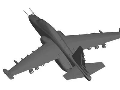Su-25 fighter jet 3D model