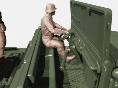 Sd Kfz 9-1 - Crane vehicle 3D print model