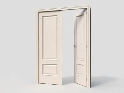 Birch Double Leaf Door 3D model