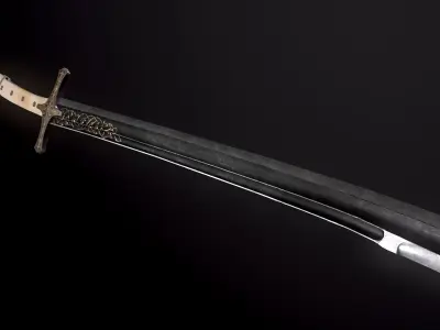 The sword of Sultan Mehmet Low-poly 3D model