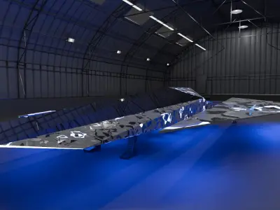 Light Luxury Reconnaissance-exploration spacecraft Diamond Blade Low-poly 3D model