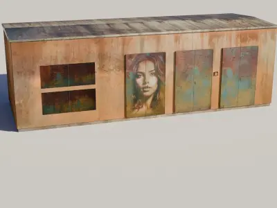 Electric cabin Low-poly 3D model