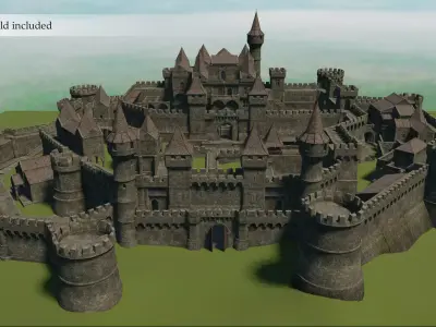 Medieval Castle V 2 Low-poly 3D model