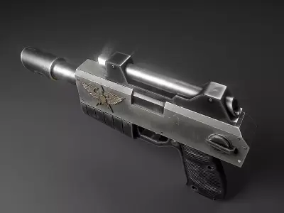 Imperial Laspistol Low-poly 3D model