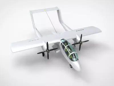 North American Rockwell OV-10A  Low-poly 3D model