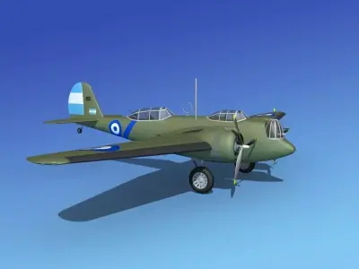 Martin B-10 Argentina 3D model