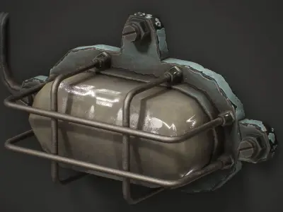 Bunker Wall Lamp - PBR Game Ready Low-poly 3D model