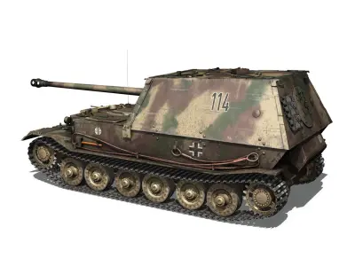 Ferdinand Tank destroyer - Tiger P - 114 3D model
