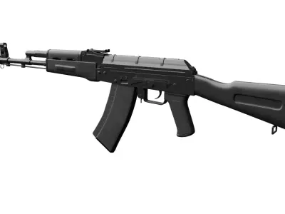 Gun Pack AK-47 Collection PBR Textures  Game-Ready Low-poly 3D model