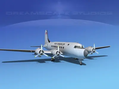 Douglas DC-4 Air America 3D model