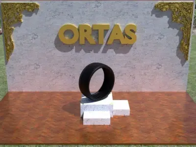 ORTAS TIRE NO 41 GAME READY Low-poly 3D model