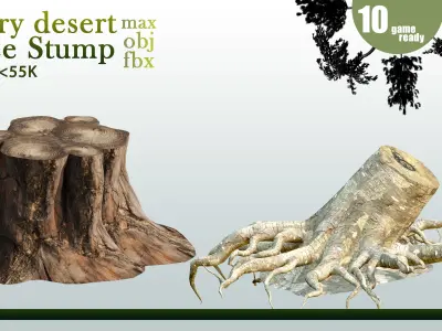10 Tree Stump VOL 06 3D model