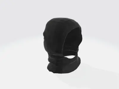 A black ski mask 3D model