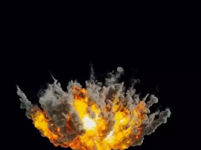 Houdini Pyrofx Megapack Element File Heavy Airstrike Asset  Low-poly 3D model