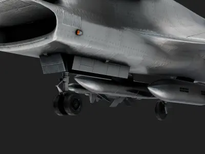 Chengdu J-10 fighter jet Low-poly 3D model