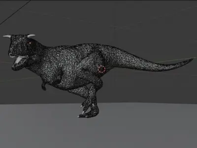 Carnotaurus tyrannosaurus rex Low-poly 3D model
