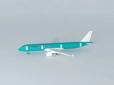 MaoriContinental Airbus A321 Free 3D model