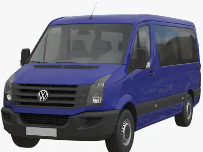 Volkswagen Crafter 2011 minibus L2H1 3D model