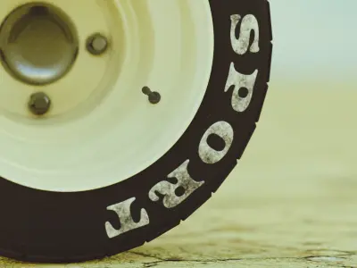 Wheel and tire for golf cart or other vehicle 3D model