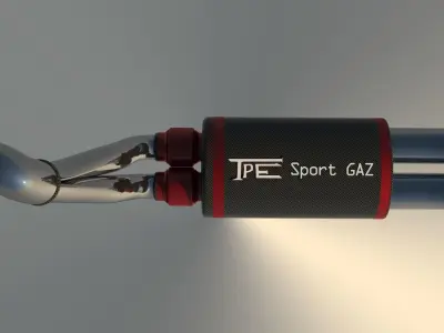 Sport Exhaust pipe catalytic converter 3D model