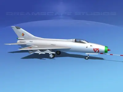 MIG-21 Fishbed V02 3D model