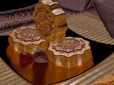 Chinese moon cake 3D model