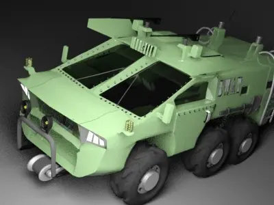 military truck Low-poly 3D model