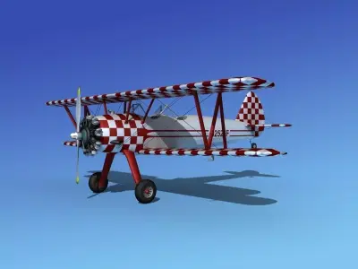 Stearman PT-17 Kaydet V19 3D model