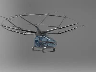 Drone Air Taxi Low-poly 3D model