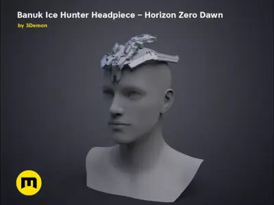 Banuk Ice Hunter Headpiece - Horizon Zero Dawn 3D print model