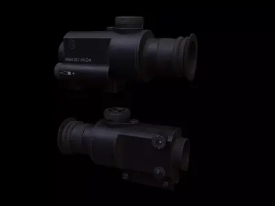 Box Scope 4X24 Zoom Low-poly 3D model