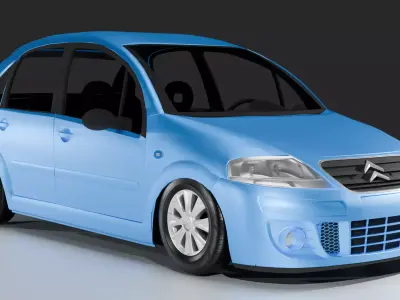 Citroen C3 2010 HQ INTERIOR 3D model