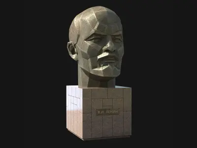 Lenin Monument Low-poly 3D model
