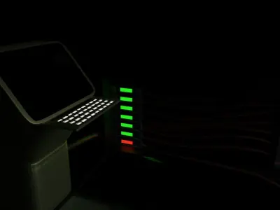 Space station and low poly option Low-poly 3D model