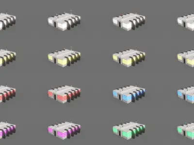 PBR Sci-Fi Building A10 Low-poly 3D model