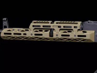 CRC 1U004B KPYK AK Extended Handguard Low-poly 3D model