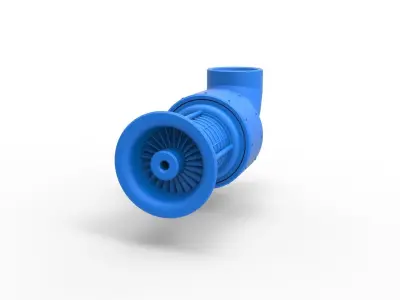 Jet engine 7 Scale 1 to 25 3D print model