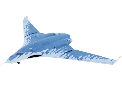 Tupolev PAK DA Envoy Low-poly 3D model