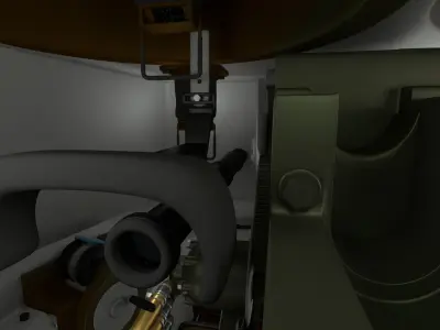 T-34 76 Interior Engine Bay Camo Full 3D model