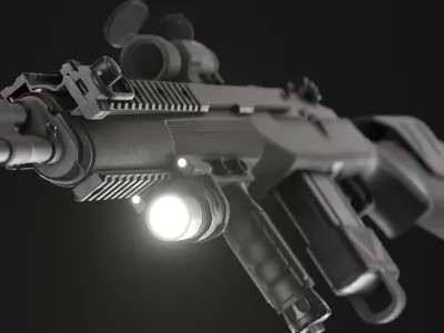SureFire M900A - Vertical Foregrip Flashlight - Game Asset Low-poly 3D model