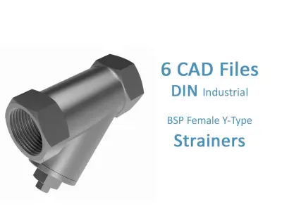 Y-Type Strainers - BSP Threaded Ends 3D model