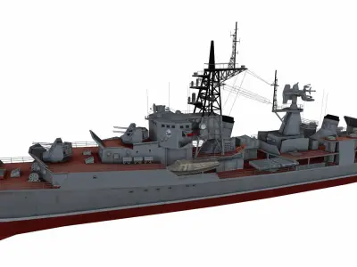 Kanin-class destroyer Low-poly 3D model